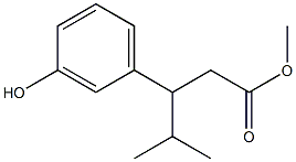 3-(3-羟基苯基)-4-甲基戊酸甲酯 结构式