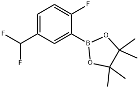 2-(5-(difluoroMethyl)-2-fluorophenyl)-4,4,5,5-tetraMethyl-1,3,2-dioxaborolane Structure