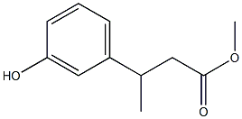 3-(3-羟基苯基)丁酸甲酯 结构式