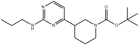 tert-butyl 3-(2-(ethylaMino)pyriMidin-4-yl)piperidine-1-carboxylate Struktur