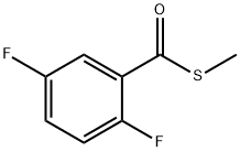 Benzenecarbothioic acid, 2,5-difluoro-, S-Methyl ester Structure