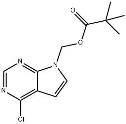 (4-氯-7H-吡咯并[2,3-D]嘧啶-7-基)甲基特戊酸酯,1146629-75-5,结构式