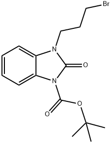 3-(3-BroMopropyl)-2,3-dihydro-2-oxo-1H-benziMidazole-1-carboxylic Acid 1,1-DiMethylethyl Ester Struktur