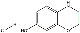 3,4-Dihydro-2H-1,4-benzoxazin-7-ol hydrochloride 结构式