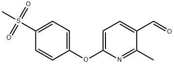 2-Methyl-6-(4-(Methylsulfonyl)phenoxy)nicotinaldehyde Struktur