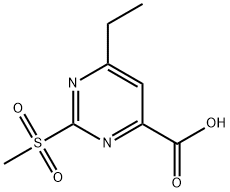 6-Ethyl-2-(Methylsulfonyl)pyriMidine-4-carboxylic acid Struktur