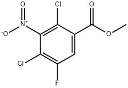 Methyl 2,4-dichloro-5-fluoro-3-nitrobenzoate Struktur