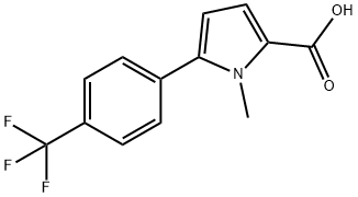 1-Methyl-5-[4-(trifluoromethyl)phenyl]pyrrole-2-carboxylic Acid Struktur