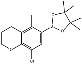 2-(8-chloro-5-MethylchroMan-7-yl)-4,4,5,5-tetraMethyl-1,3,2-dioxaborolane 结构式