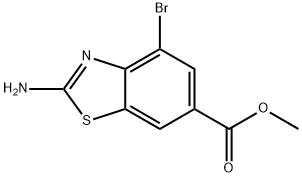 METHYL 2-AMINO-4-BROMOBENZO[D]THIAZOLE-6-CARBOXYLATE, 1155287-27-6, 结构式