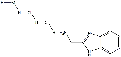 (1H-苯并[D]咪唑-2-基)甲胺二盐酸盐水合物,1155659-33-8,结构式