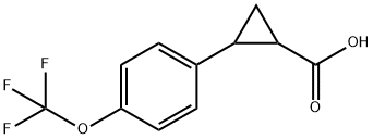 2-(4-(trifluoroMethoxy)phenyl)cyclopropanecarboxylic acid Struktur