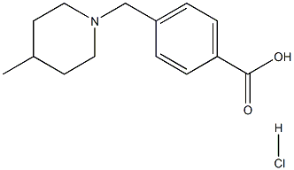 4-((4-Methylpiperidin-1-yl)Methyl)benzoic acid hydrochloride Struktur