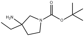 1-Boc-3-aMino-3-ethylpyrrolidine Struktur
