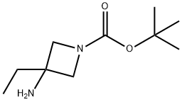 1-BOC-3-氨基-3-乙基氮杂环丁烷,1158758-79-2,结构式
