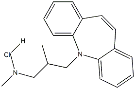 5-[3-(Dimethylamino)-2-methylpropyl]-5H-dibenz[b,f]azepine hydrochloride 化学構造式