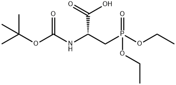 (R)-2-((叔丁氧基羰基)氨基)-3-(二乙氧基磷酰基)丙酸,1159501-66-2,结构式