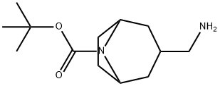 N-BOC-3-アミノメチル-8-アザビシクロ[3.2.1]オクタン 化学構造式