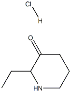 3-Piperidinone, 2-ethyl-, hydrochloride (1:1) 化学構造式