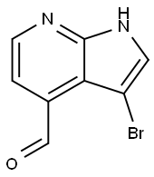 3-溴-1H-吡咯并[2,3-B]吡啶-4-甲醛, 1159982-08-7, 结构式