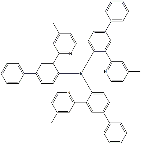 IridiuM, tris[3-(4-Methyl-2-pyridinyl-N)[1,1'-biphenyl]-4-yl-C]- 化学構造式
