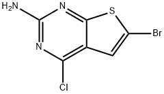 6-溴-4-氯噻吩并[2,3-D]嘧啶-2-胺,1160994-64-8,结构式