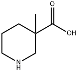 3-Methylpiperidine-3-carboxylic acid Struktur