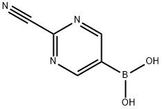 (2-CyanopyriMidin-5yl)boronic acid 化学構造式