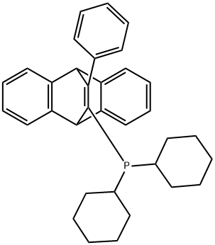 11-Dicyclohexylphosphino-12-phenyl-9,10-ethenoanthracene dichloromethane adduct, min. 98% KITPHOS Struktur