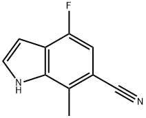 6-Cyano-4-fluoro-7-Methyl indole Structure