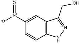 3-HydroxyMethyl-5-nitro-1H-indazole 结构式