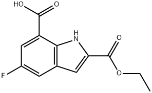 1167055-90-4 2-(乙氧羰基)-5-氟-1H-吲哚-7-羧酸