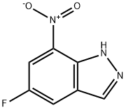 5-Fluoro-7-nitro 1H-indazole Struktur