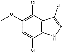 3,4,7-Trichloro-5-Methoxy 1H-indazole Structure