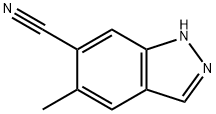 6-Cyano-5-Methyl 1H-indazole 化学構造式