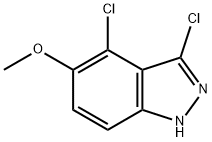 3,4-Dichloro-5-Methoxy 1H-indazole Struktur