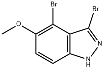3,4-DibroMo-5-Methoxy 1H-indazole Struktur