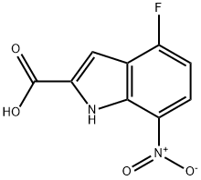 4-Fluoro-7-nitro 1H-indole-2-carboxylic acid Struktur