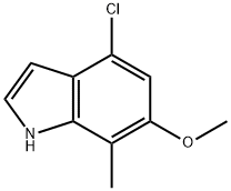 4-氯-6-甲氧基-7-甲基-1H-吲哚 结构式
