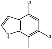 4,6-Dichloro-7-Methyl indole 结构式