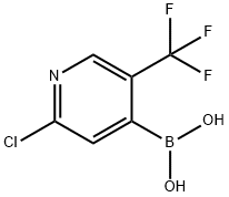 2-CHLORO-5-(TRIFLUOROMETHYL)PYRIDINE-4-BORONIC ACID 化学構造式