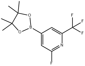 2-fluoro-4-(4,4,5,5-tetraMethyl-1,3,2-dioxaborolan-2-yl)-6-(trifluoroMethyl)pyridine 结构式