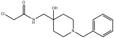 N-((1-benzyl-4-hydroxypiperidin-4-yl)Methyl)-2-chloroacetaMide Struktur
