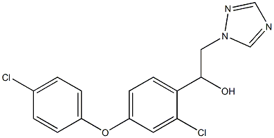 1-(2-chloro-4-(4-chlorophenoxy)phenyl)-2-(1H-1,2,4-triazol-1-yl)ethanol Structure