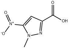 1-Methyl-5-nitro-pyrazole-3-carboxylic acid Struktur