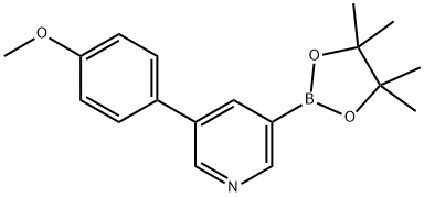 3-(4-METHOXYPHENYL)-5-(4,4,5,5-TETRAMETHYL-[1,3,2]DIOXABOROLAN-2-YL)PYRIDINE Structure