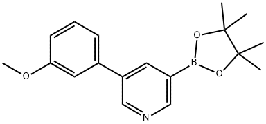 3-(3-METHOXYPHENYL)-5-(4,4,5,5-TETRAMETHYL-[1,3,2]DIOXABOROLAN-2-YL)PYRIDINE Struktur