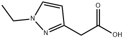 2-(1-乙基吡唑-3-基)乙酸 结构式