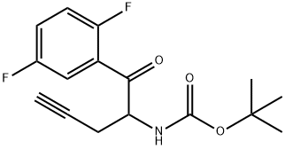 カルバミン酸, N-[1-(2,5-ジフルオロベンゾイル)-3-ブチン-1-イル]-, 1,1-ジメチルエチルエステル 化学構造式