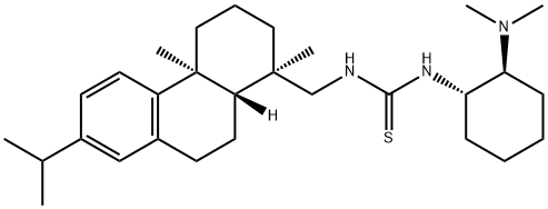 N-[(1S,2S)-2-(diMethylaMino)cyclohexyl]-N'-[[(1R,4aS,10aR)-1,2,3,4,4a,9,10,10a-octahydro-1,4a-diMethyl-7-(1-Methylethyl)-1-phenanthrenyl]Methyl]-Thiourea Struktur